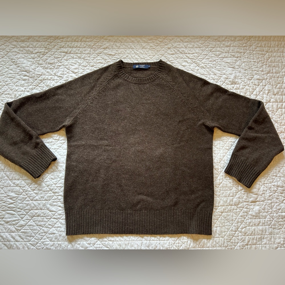 J. Crew Men's Dark Brown Crewneck Sweater M Medium